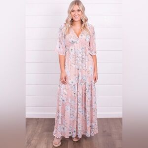 Lovestitch Dream of Floral Darling Maxi Dress Sz L